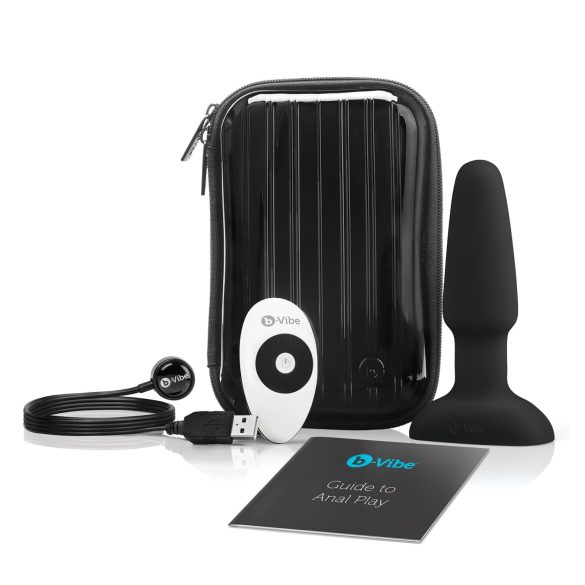 b-Vibe - rotirajući analni vibrator s kuglicama (crni)