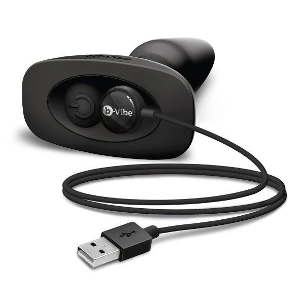 b-Vibe - rotirajući analni vibrator s kuglicama na punjenje (crni)