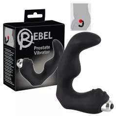 Rebel - vibrator za prostatu zakrivljeni - crni