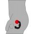 Rebel - zakrivljeni vibrator za prostatu (crna)