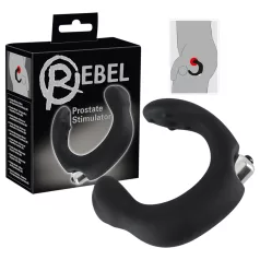 Rebel - vibrator za prostatu zakrivljen - crni