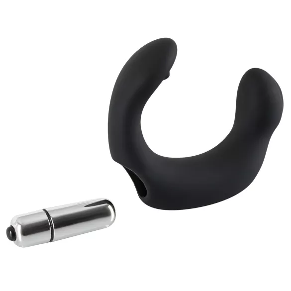 Rebel - vibrator za prostatu zakrivljen - crni