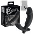 Rebel - prostata vibrator s perjanicom (crni)