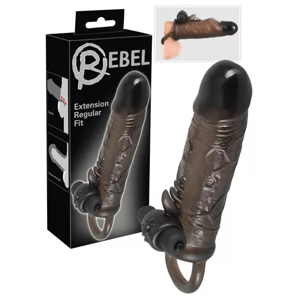 Rebel - Vibrirajući penis rukav - 19 cm