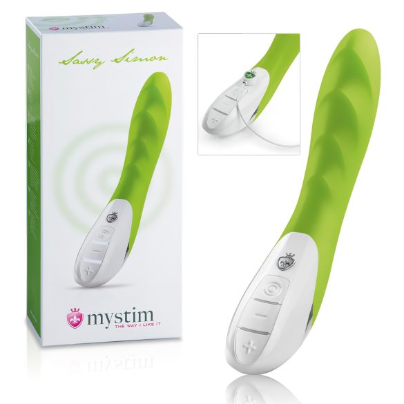 Mystim Sassy Simon - vibrator s 2 motora (zeleni)