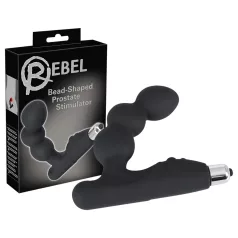 Rebel - vibrirajući masažer prostate s kuglicama - crni