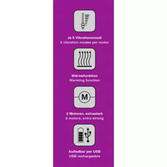 Javida - vibrator za klitoris s grijanjem - silikon - roza