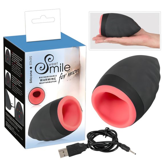 / SMILE Warming - grijaći, punjivi muški oralni masturbator