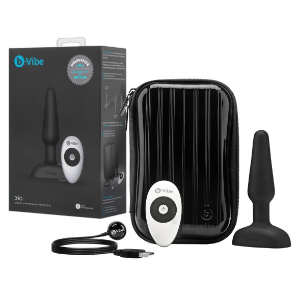 b-Vibe Trio - 3 motora analni vibrator (crni)