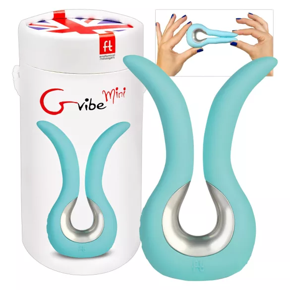G-vibe Mini - vibrator za G-točku - silikon - menta - USB punjenje