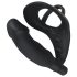 Black Velvet analni vibrator s prstenom za penis i testise (crni)