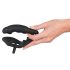 Black Velvet analni vibrator s prstenom za penis i testise (crni)