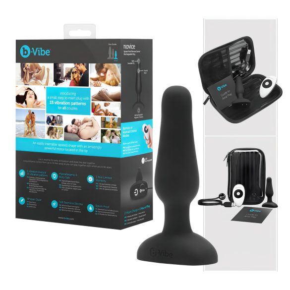 b-Vibe Novice - analni vibrator za početnike (crni)