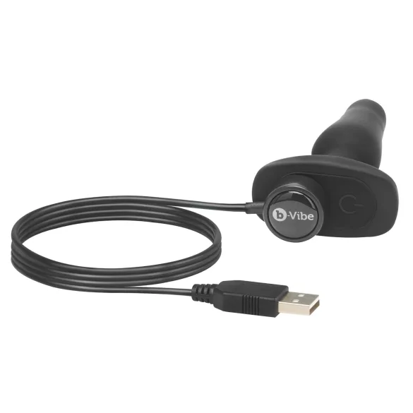 b-Vibe Novice - analni vibrator za početnike - silikon - crni