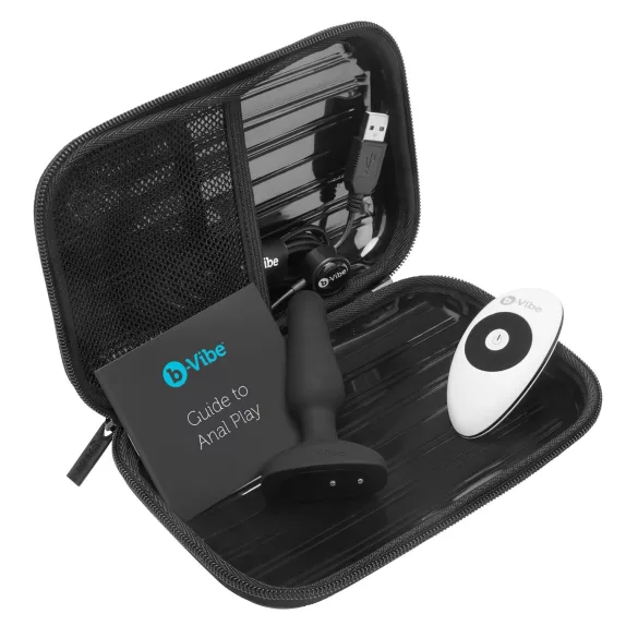 b-Vibe Novice - analni vibrator za početnike - silikon - crni