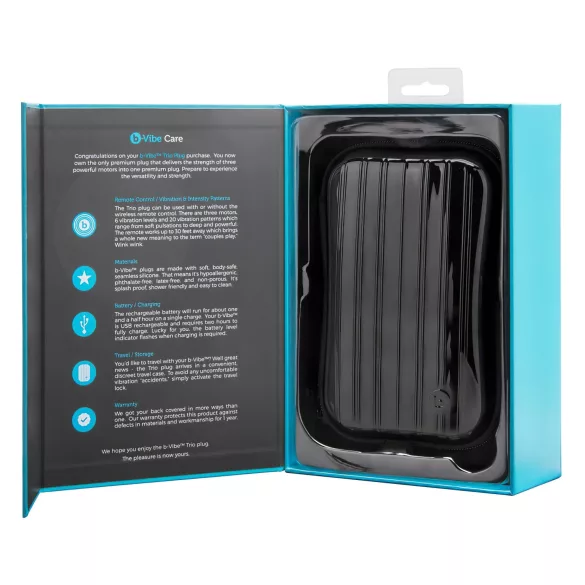 b-Vibe Novice - analni vibrator za početnike - silikon - crni