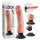 King Cock 9 s vakuumskim postoljem (23 cm) - prirodne boje