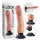 King Cock - vibrator s vakuumskim postoljem 23 cm - natur
