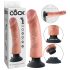 King Cock 9 s vakuumskim postoljem (23 cm) - prirodne boje