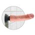 King Cock 9 s vakuumskim postoljem (23 cm) - prirodne boje