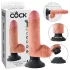 King Cock - Vibrator s vakuumskom bazom - 18 cm - prirodno