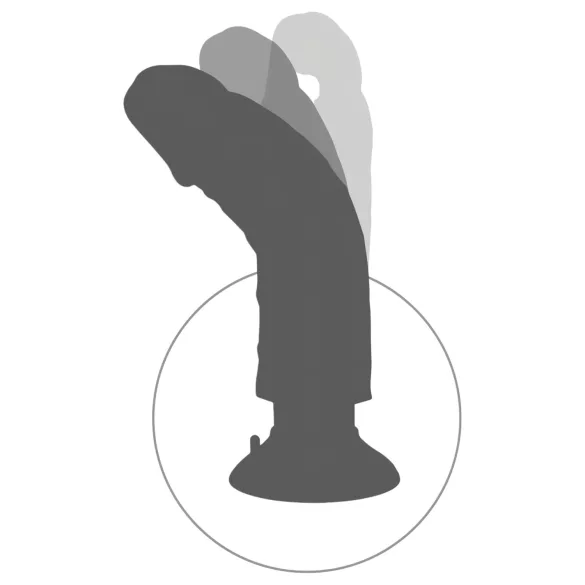 King Cock - Vibrator s vakuumskom bazom - 18 cm - prirodno
