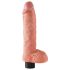 King Cock 10 usisni vibrator (25 cm) - prirodna boja