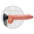 King Cock 10 usisni vibrator (25 cm) - prirodna boja