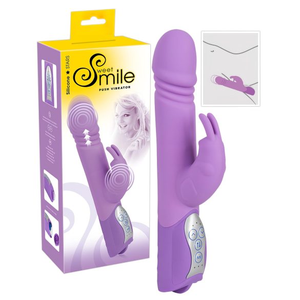 SMILE Push - lila vibrirajući stimulator s klitoralnim krakom