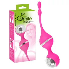 SMILE - Vibracijska gejša kuglica - silikon - roza
