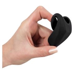 Lust - punjivi vibrirajući prsten za penis (crni)