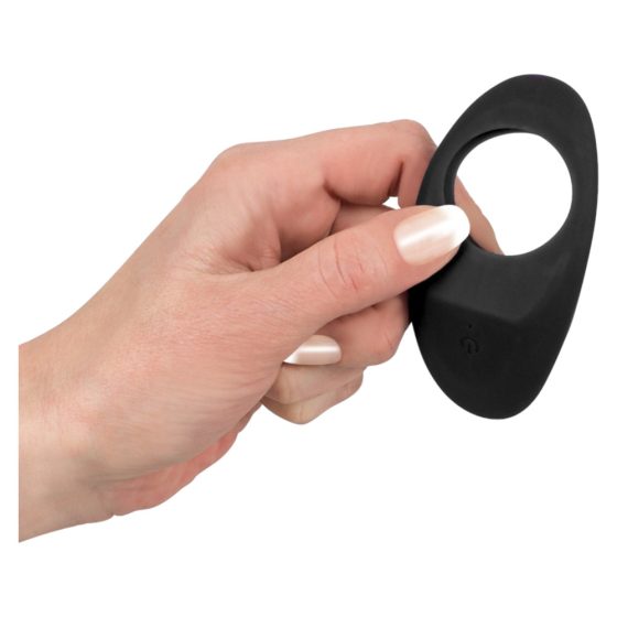 Lust - punjivi vibrirajući prsten za penis (crni)