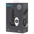 b-Vibe - trostruki analni vibrator s perlicama (crni)