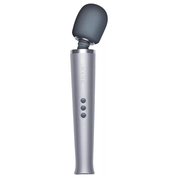 le Wand - masažer vibrator na baterije - ekskluzivan srebrni silikon