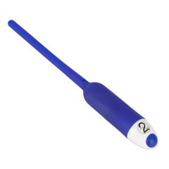   You2Toys - DILATOR - šuplji silikonski uretralni vibrator - plavi (7mm)