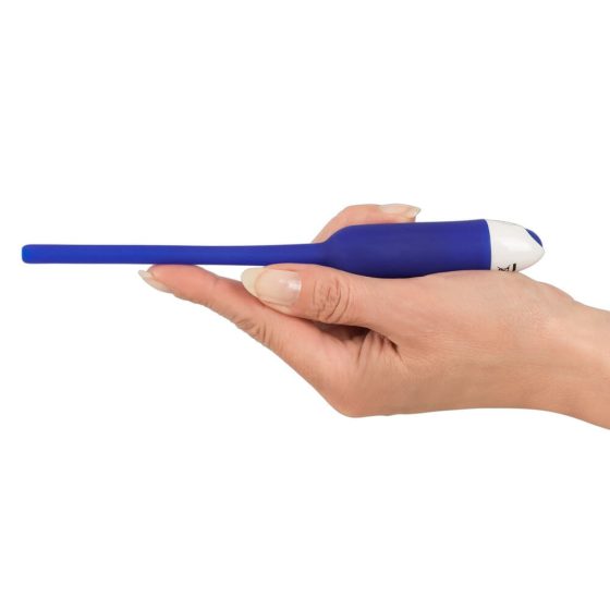 You2Toys - DILATOR - šuplji silikonski uretralni vibrator - plavi (7mm)