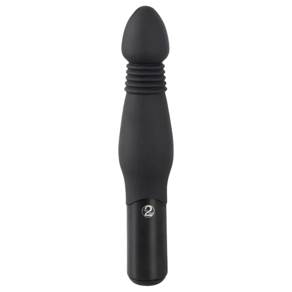 You2Toys - analni vibrator s potiskivanjem - crni