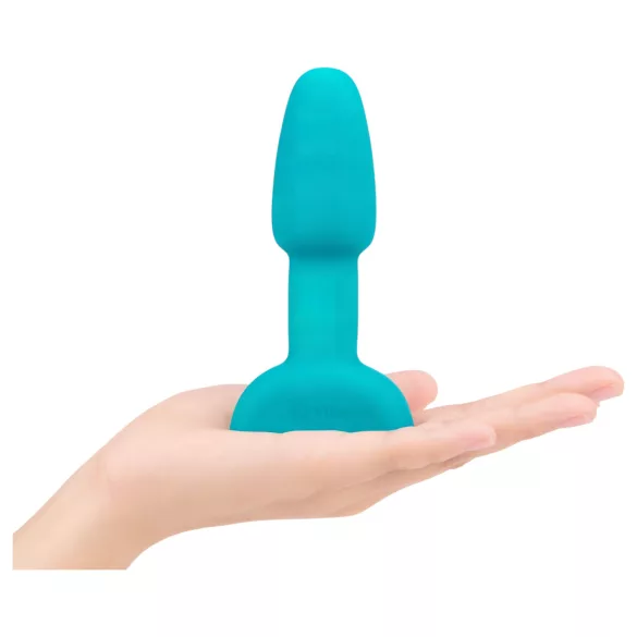 b-Vibe Rimming - analni vibrator s rotirajućim perlicama - tirkizna