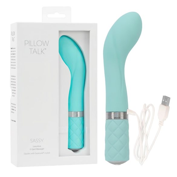 Pillow Talk Sassy - punjivi G-točka vibrator (tirkizni)