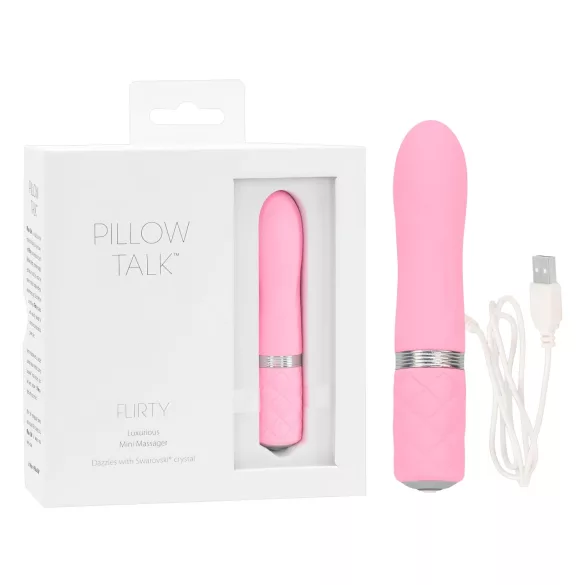 Pillow Talk Flirty - vibrator štapni s punjivom baterijom - roza