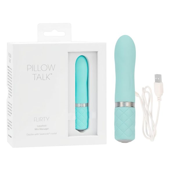 Zavodljivi Pillow Talk - tirkizni vibrator s punjenjem