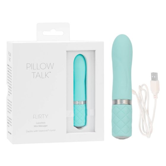 Pillow Talk Flirty - bežični štapni vibrator (tirkizna)