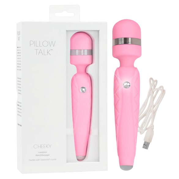 Pillow Talk Cheeky Wand - akumulatorski masažer vibrator (ružičasti)
