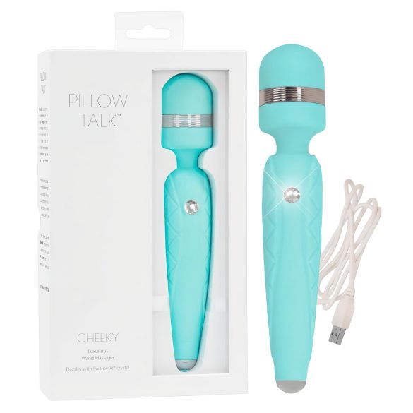 Pillow Talk Cheeky Wand - punjivi masažer vibrator (tirkiz)