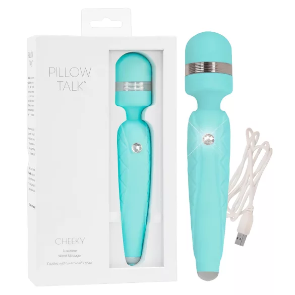 Pillow Talk Cheeky Wand - masažer vibrator na punjenje - tirkizna
