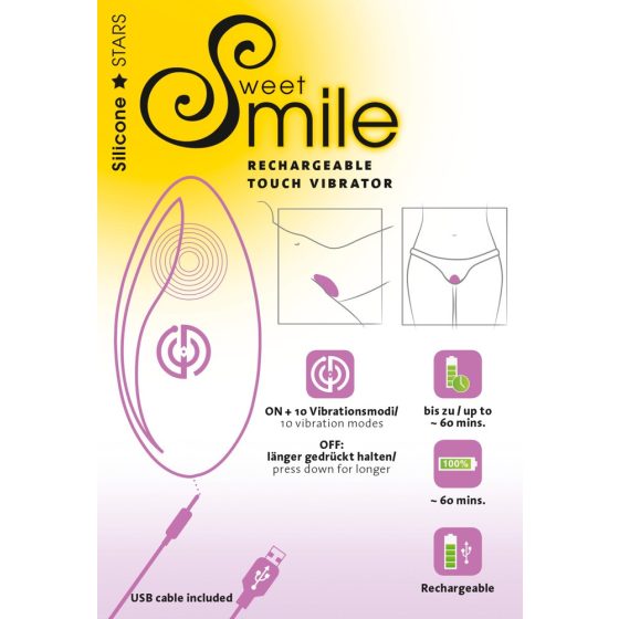 SMILE Touch - fleksibilni vibrator za klitoris koji se može puniti (ljubičasti)