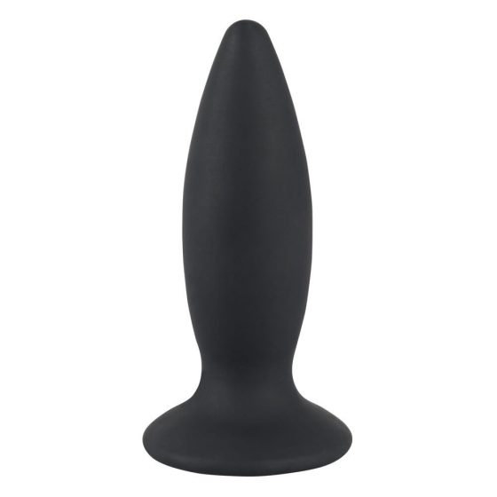 Black Velvet M - punjivi, srednji analni vibrator - normalan (crni)