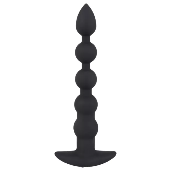 Black Velvets - analni vibrator s 5 kuglica na punjenje - crni