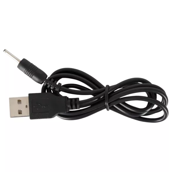 Black Velvets - analni vibrator s 5 kuglica na punjenje - crni