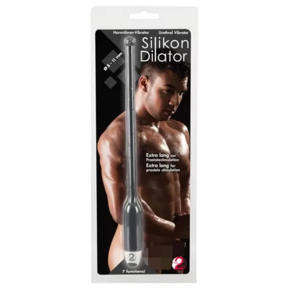 You2Toys - vibratorni dilatator za uretru - silikon, crni, 8-11 mm